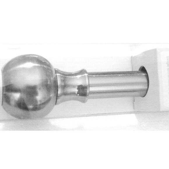 Tension Shower Curtain Rod 42-72" Silver Pewter Sphere Decorative Splash New Box - Picture 1 of 6